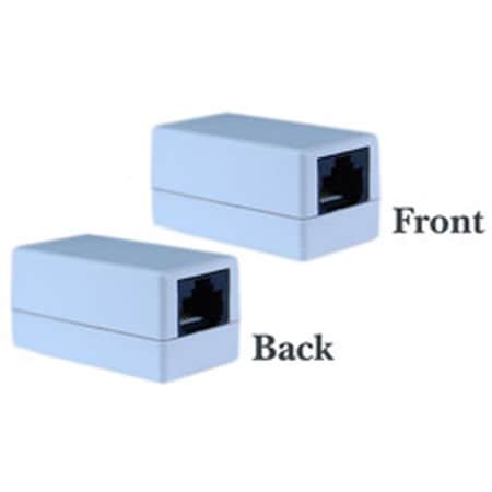 Cable Wholesale CableWholesale 30X6-33400 Cat 5e Crossover Coupler  White  RJ45 Female  Unshielded 30X6-33400